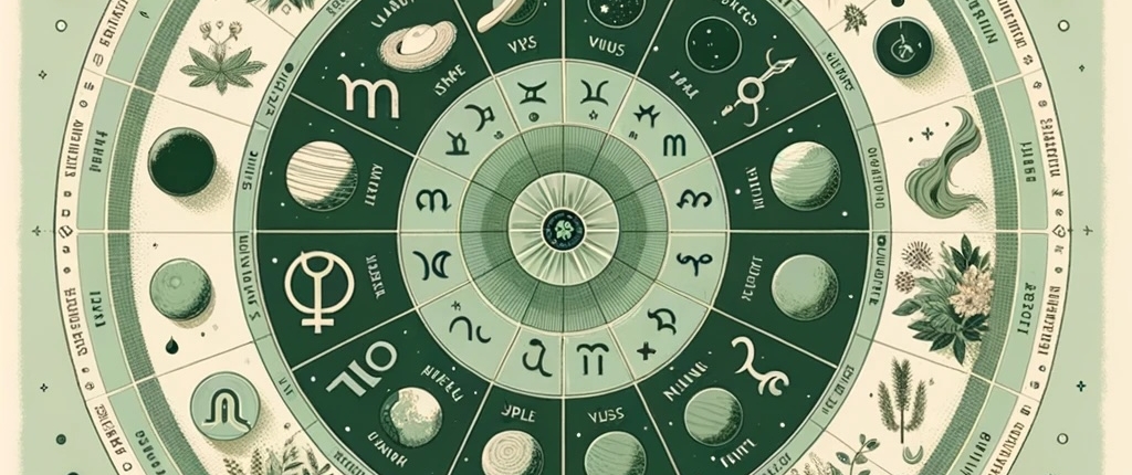 Roue Astrologique Vert